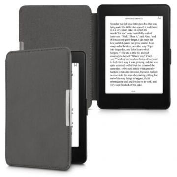 Husa pentru Kindle Paperwhite 7, Piele naturala, Gri, kalibri, 45779.73