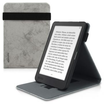 Husa pentru Kobo Clara HD, Piele ecologica, Gri, 46106.01