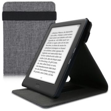 Husa pentru Kobo Glo HD/Touch 2.0, Textil, Gri, 51512.02