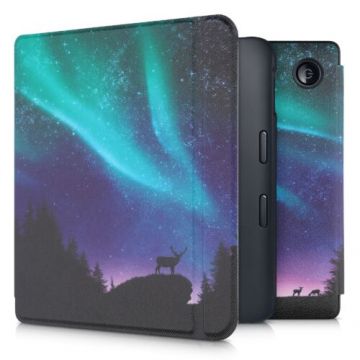 Husa pentru Kobo Libra 2, Piele ecologica, Multicolor, Kwmobile, 56575.07