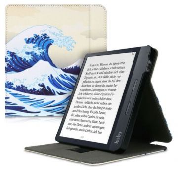 Husa pentru Kobo Libra H2O, Piele ecologica, Multicolor, 50302.06