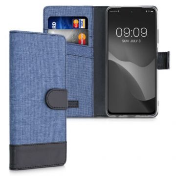 Husa pentru Xiaomi Redmi Note 10/Redmi Note 10S, Textil, Albastru, 56898.17, Kwmobile