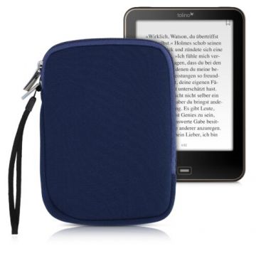 Husa universala pentru eBook reader, Textil, Albastru, 50334.17