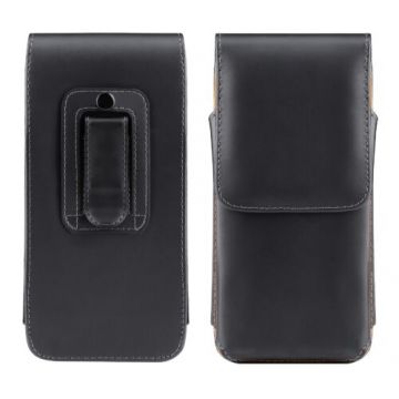 Husa Universala pentru telefon L, 6,5 inch, Piele ecologica, Negru, 56380.3.01, Kwmobile