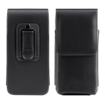 Husa Universala pentru telefon XL, 6,8 inch, Piele ecologica, Negru, 56380.4.01, Kwmobile