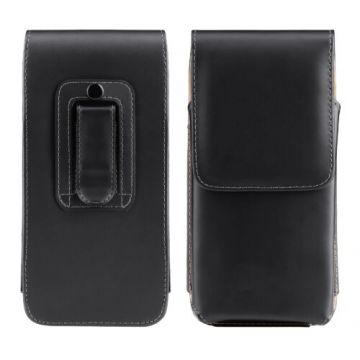 Husa Universala pentru telefon XL, 6,8 inch, Piele ecologica, Negru, 56380.4.01, Kwmobile