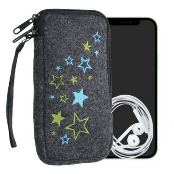 Husa Universala pentru telefon XL, 6,8 inch, Textil, Multicolor, 49866.4.10, Kwmobile