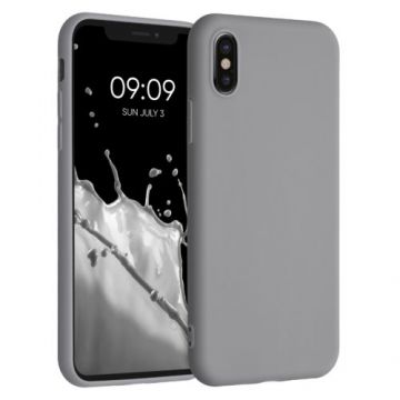 Husa pentru Apple iPhone X/iPhone XS, Silicon, Gri, 42492.155, Kwmobile