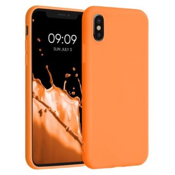 Husa pentru Apple iPhone X/iPhone XS, Silicon, Portocaliu, 42492.150, Kwmobile