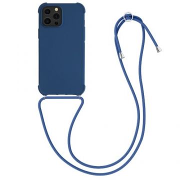 Husa pentru iPhone 13 Pro Max, Silicon, Albastru, 55977.17