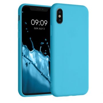 Husa pentru iPhone X/iPhone XS, Silicon, Albastru, 42492.223