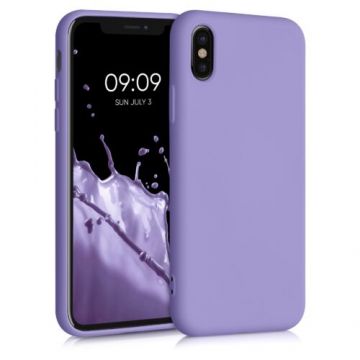 Husa pentru iPhone X/iPhone XS, Silicon, Mov, 49982.222