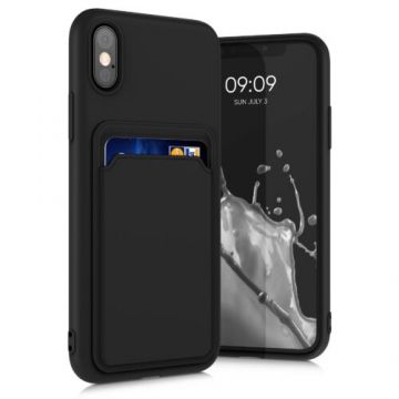 Husa pentru iPhone X/iPhone XS, Silicon, Negru, 55119.01