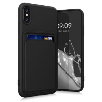 Husa pentru iPhone X/iPhone XS, Silicon, Negru, 55120.01