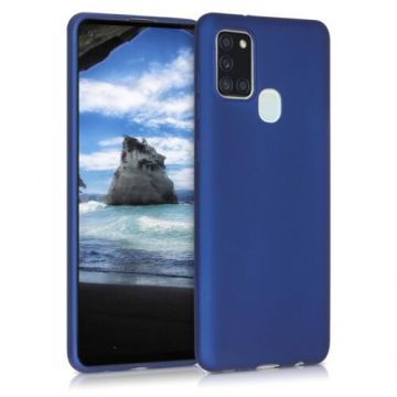 Husa pentru Samsung Galaxy A21s, Silicon, Albastru, 52495.64