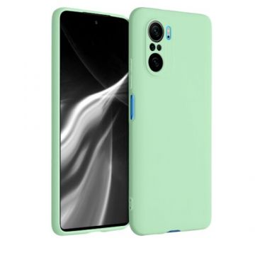 Husa pentru Xiaomi Poco F3, Silicon, Verde, 54657.50