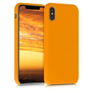 Husa pentru Apple iPhone X/iPhone XS, Silicon, Portocaliu, 42495.201