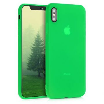 Husa pentru Apple iPhone XS Max, Silicon, Verde, 45917.44