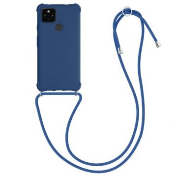 Husa pentru Google Pixel 4a 5G, Silicon, Albastru, 55914.17