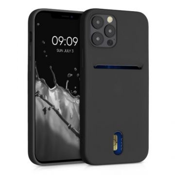 Husa pentru iPhone 12/iPhone 12 Pro, Silicon, Negru, 54513.01