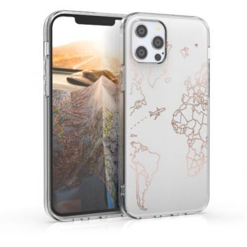 Husa pentru iPhone 12/iPhone 12 Pro, Silicon, Rose Gold, 53035.06