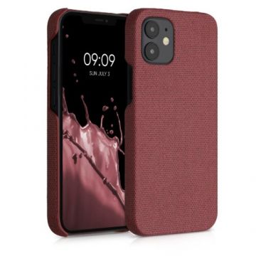 Husa pentru iPhone 12 Mini, Textil, Rosu, 55751.76