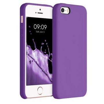 Husa pentru iPhone 5/iPhone 5s/iPhone SE, Silicon, Mov, 42766.221