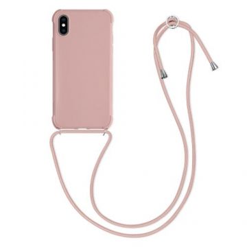 Husa pentru iPhone X/iPhone XS, Silicon, Roz, 49915.154