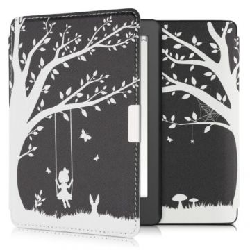 Husa pentru Kobo Aura Edition 2, Piele ecologica, Negru, Kwmobile, 39841.41