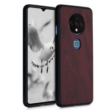 Husa pentru OnePlus 7T, Lemn, Rosu, 50804.20