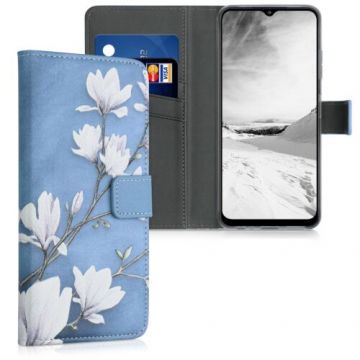 Husa pentru Samsung Galaxy A22 5G, Piele ecologica, Albastru, 55250.01