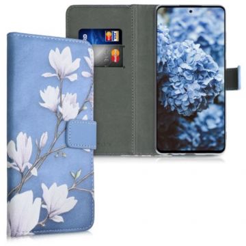 Husa pentru Samsung Galaxy A72, Piele ecologica, Albastru, 54361.01